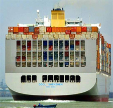 OOCL Shenzhen, the world's largest container ship 